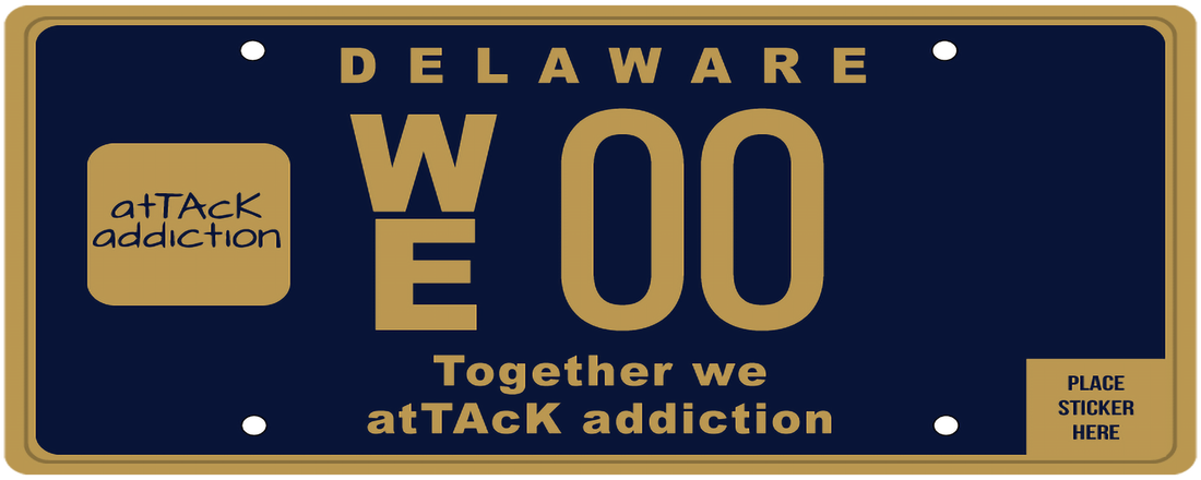 aTAcK addiction Delaware license plate